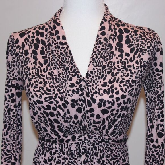 French Connection Pink & Black Animal Meadow Print Mini Dress Women size 6 - Picture 5 of 16